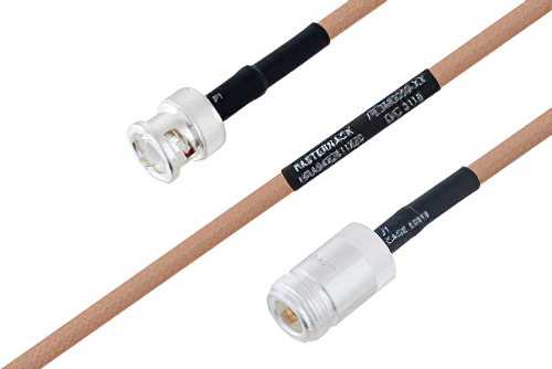 MIL-DTL-17 BNC オス 〜 N メス ケーブル、M17-128-RG400 同軸