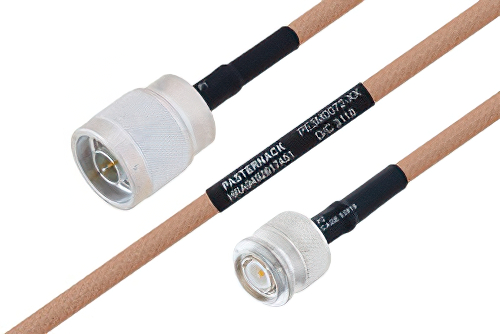 MIL-DTL-17 N オス 〜 TNC オス ケーブル、M17-128-RG400 同軸