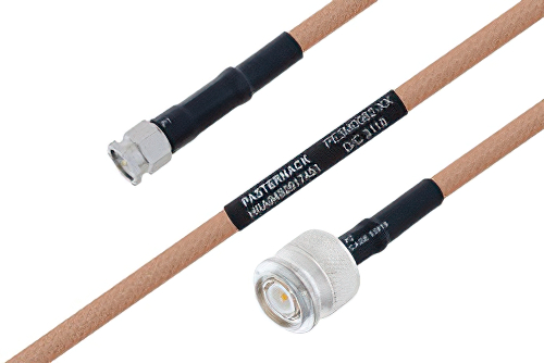 MIL-DTL-17 SMA オス 〜 TNC オス ケーブル、M17-128-RG400 同軸