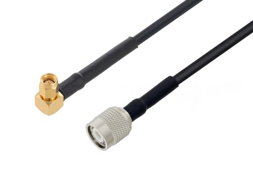 SMA オス 直角 〜 TNC オス ケーブル、LMR-200 同軸、熱収縮チューブ