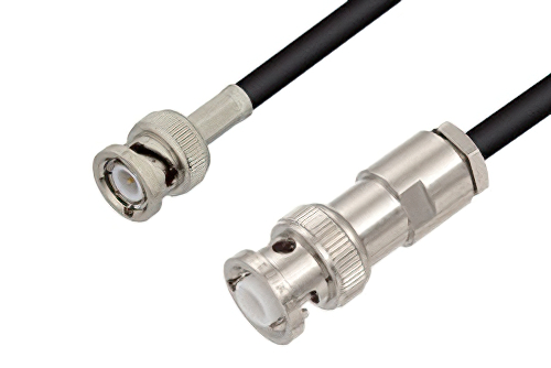 BNC オス 〜 MHV オス ケーブル、RG58 同軸