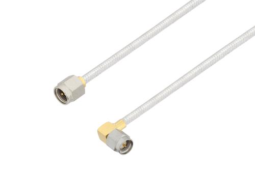 SMA オス 〜 SMA オス 直角ケーブル、PE-SR402FL 同軸