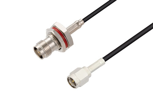 SMA オス 〜 TNC メス バルクヘッドケーブル、LMR-100 同軸