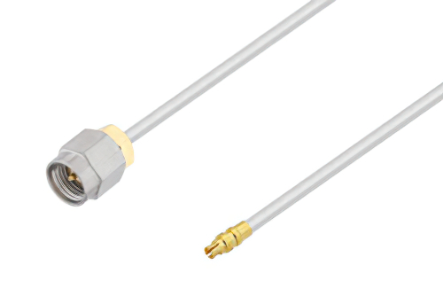 SMA オス 〜 Mini SMP メス ケーブル、RG405錫メッキ 同軸