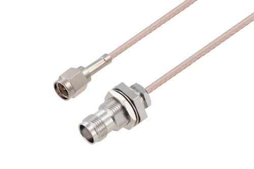 SMA オス 〜 TNC メス バルクヘッドケーブル、RG316 同軸