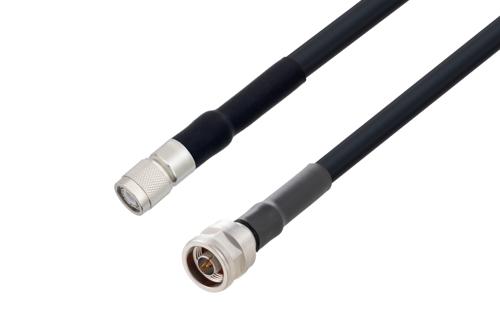TNC オス 〜 N オス、低損失ケーブル、LMR-400-UF 同軸、熱収縮チューブ