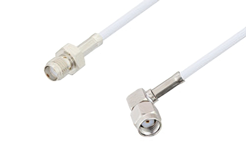 SMA メス 〜 逆極性 SMA オス 直角ケーブル、RG188 同軸
