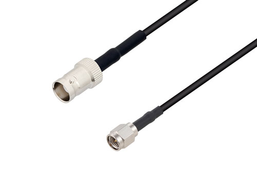 SMA オス 〜 BNC メス ケーブル、LMR-100 同軸、熱収縮チューブ