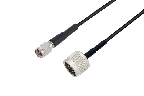 N オス 〜 SMA オス ケーブル、LMR-100 同軸、熱収縮チューブ