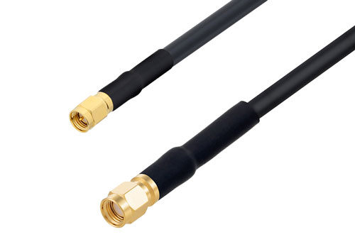 SMA オス 〜 逆極性 SMA オス ケーブル、LMR-240 同軸、熱収縮チューブ