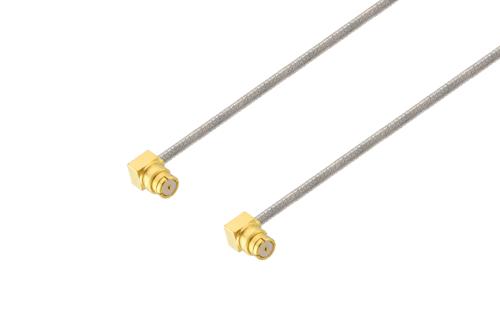SMP メス 直角 〜 SMP メス 直角ケーブル、PE-SR047FL 同軸