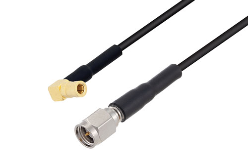 SSMB プラグ 直角 〜 SMA オス ケーブル、LMR-100 同軸