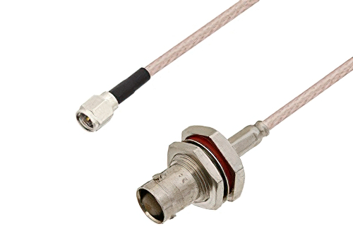 SMA オス 〜 BNC メス バルクヘッドケーブル、RG316 同軸
