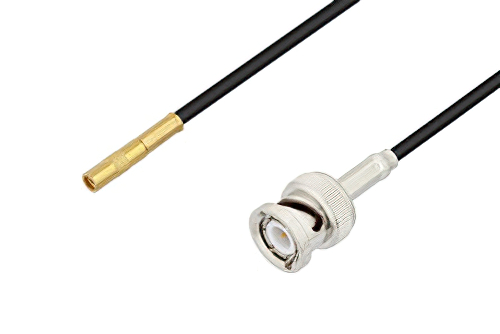 MMCX ジャック 〜 BNC オス ケーブル、PE-C100-LSZH 同軸