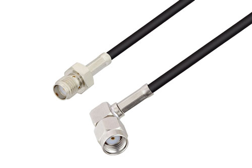 SMA メス 〜 逆極性 SMA オス 直角ケーブル、LMR-100 同軸