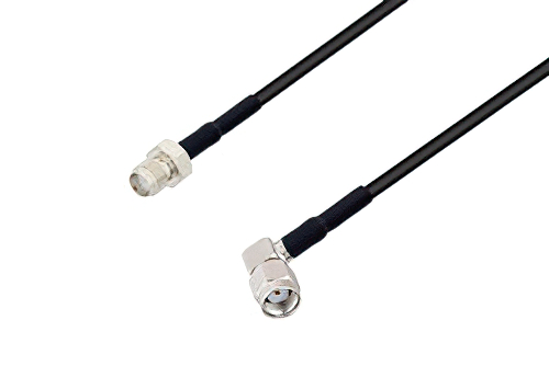 SMA メス 〜 逆極性 SMA オス 直角ケーブル、RG174 同軸