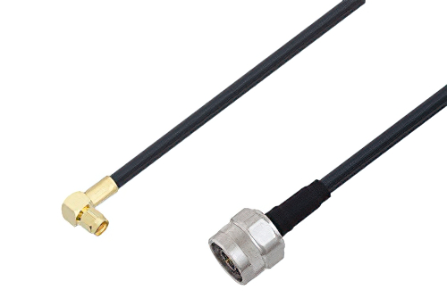 SMA オス 直角 〜 N オス ケーブル、LMR-240 同軸