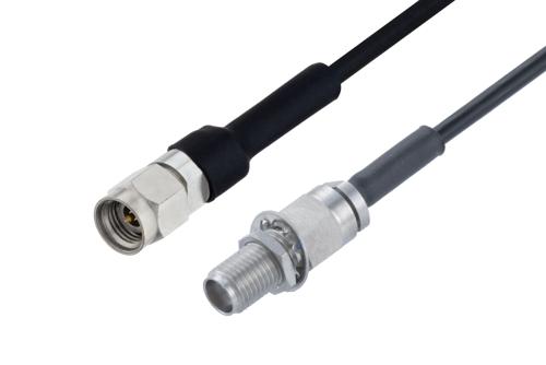 2.92mm オス 〜 2.92mm メス バルクヘッドケーブル、PE-SR405FLJ 同軸