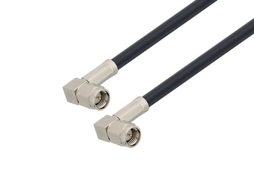 SMA オス 直角 〜 SMA オス 直角ケーブル、LMR-195-FR 同軸