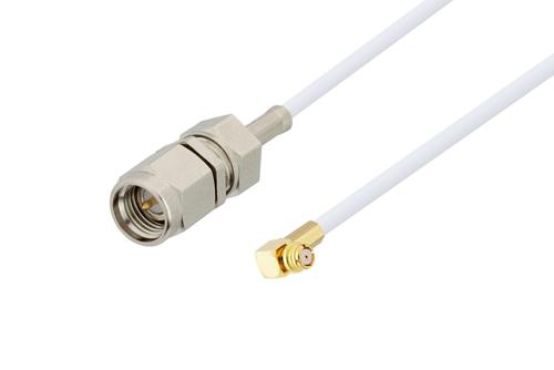 SMA オス 〜 SMP メス 直角ケーブル、RG196 同軸