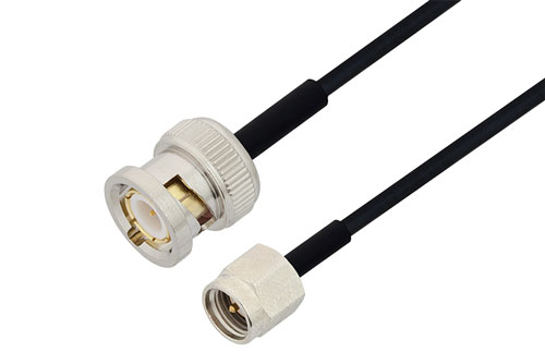 BNC オス 〜 SMA オス ケーブル、PE-SR405FLJ 同軸