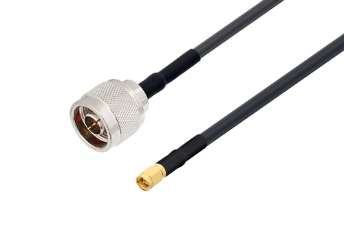N オス ～  SMA オス, ケーブル LMR-240-UF 同軸, 熱収縮チューブ, 鉛フリーはんだ