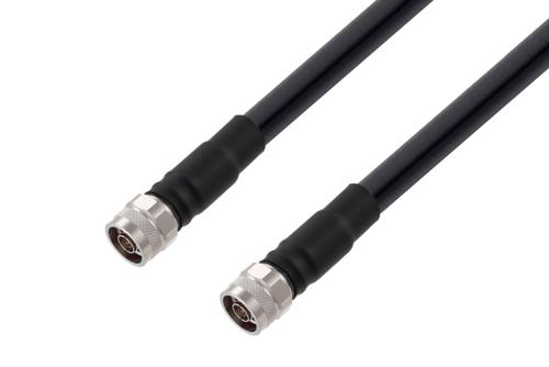 N Male to N Male Cable Using LMR-600-DB Coax with HeatShrink