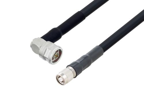 N オス 直角 〜 逆極性 TNC オス ケーブル、LMR-400-UF 同軸、熱収縮チューブ