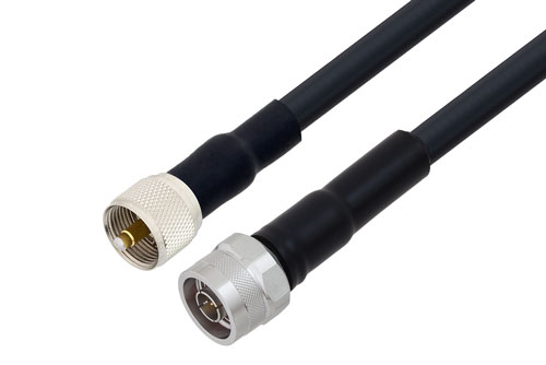 N オス 〜 UHF オス ケーブル、LMR-400 同軸