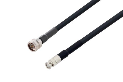 N Male to BNC Male Cable Using LMR-400-UF Coax with HeatShrink