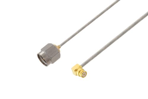 SMA オス 〜 SMP メス 直角ケーブル、PE-SR047FL 同軸