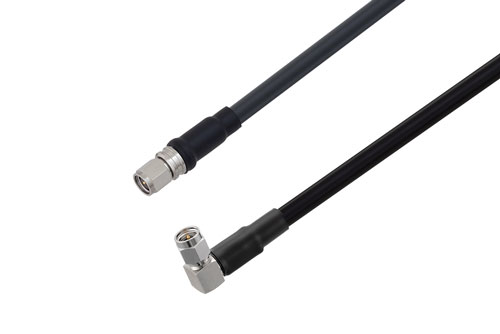 SMA オス 〜 SMA オス 直角ケーブル、LMR-240 同軸