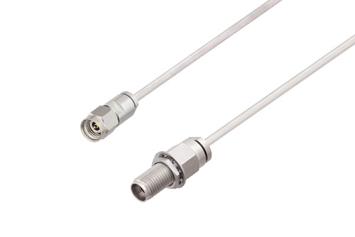 2.92mm オス 〜 2.92mm メス バルクヘッドケーブル、PE-SR405AL 同軸