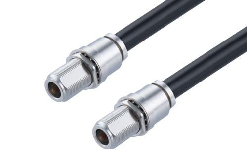 N メス バルクヘッド 〜 N メス バルクヘッドケーブル、RG214 同軸