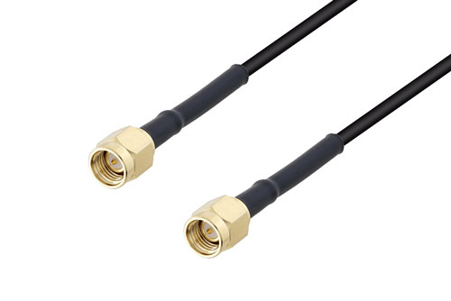 SMA オス 〜 SMA オス、低損失ケーブル、LMR-100 同軸、熱収縮チューブ