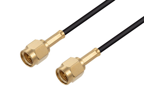 SMA オス 〜 SMA オス ケーブル、LMR-100 同軸 、鉛フリーはんだ