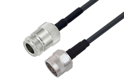 N Male to N Female Cable Using LMR-195 Coax with HeatShrink