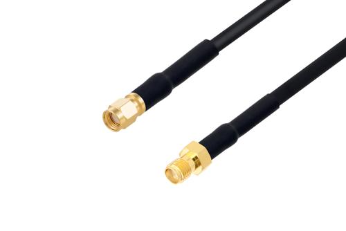 Reverse Polarity SMA Male to Reverse Polarity SMA Female Cable Using LMR-240-UF Coax , LF Solder