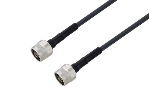 N オス 〜 N オス ケーブル、LMR-240-UF 同軸、熱収縮チューブ、鉛フリーはんだ