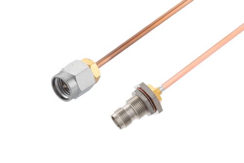 SMA オス 〜 TNC メス バルクヘッドケーブル、RG402 同軸