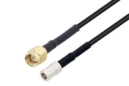 SMB プラグ ～ SMA オス 低損失ケーブル LMR-100 同軸, 熱収縮チューブ