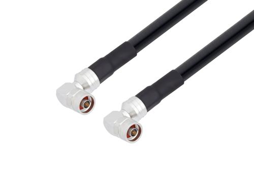 N オス 直角 〜 N オス 直角、低損失ケーブル、LMR-600 同軸