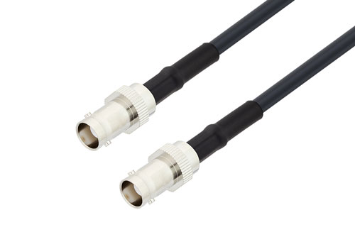 BNC メス 〜 BNC メス、低損失ケーブル、LMR-195 同軸、熱収縮チューブ