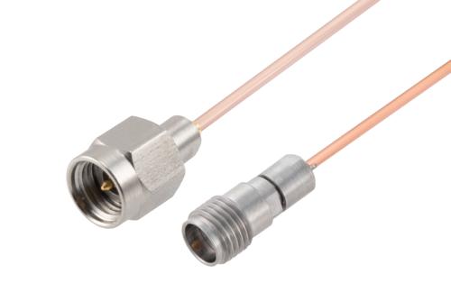 2.92mm メス ～ 2.92mm オス, ケーブル PE-047SR 同軸 , 鉛フリーはんだ
