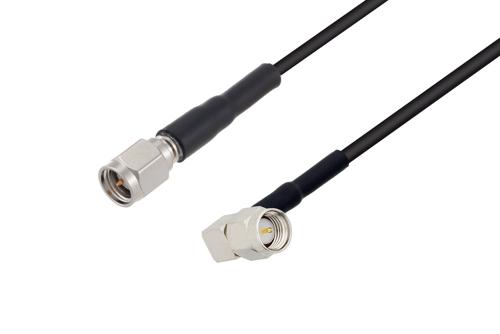 SMA オス 〜 SMA オス 直角ケーブル、RG174 同軸