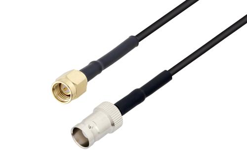 SMA オス 〜 BNC メス ケーブル、RG174 同軸 、熱収縮チューブ付
