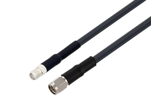 防火定格 SMA メス ～ SMA オス 低損失ケーブル LMR-195-FR 同軸, 熱収縮チューブ
