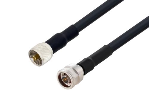 N オス 〜 UHF オス ケーブル、LMR-400-UF 同軸、熱収縮チューブ