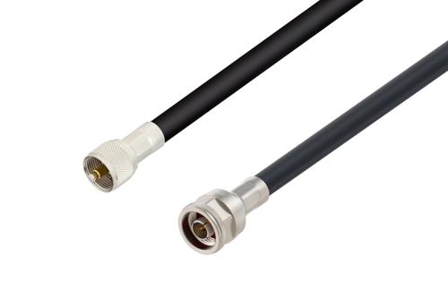 N オス 〜 UHF オス、低損失ケーブル、LMR-400-UF 同軸