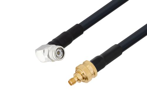 TNC オス 直角 ～ SMA メス 低損失ケーブル, LMR-400-UF 同軸